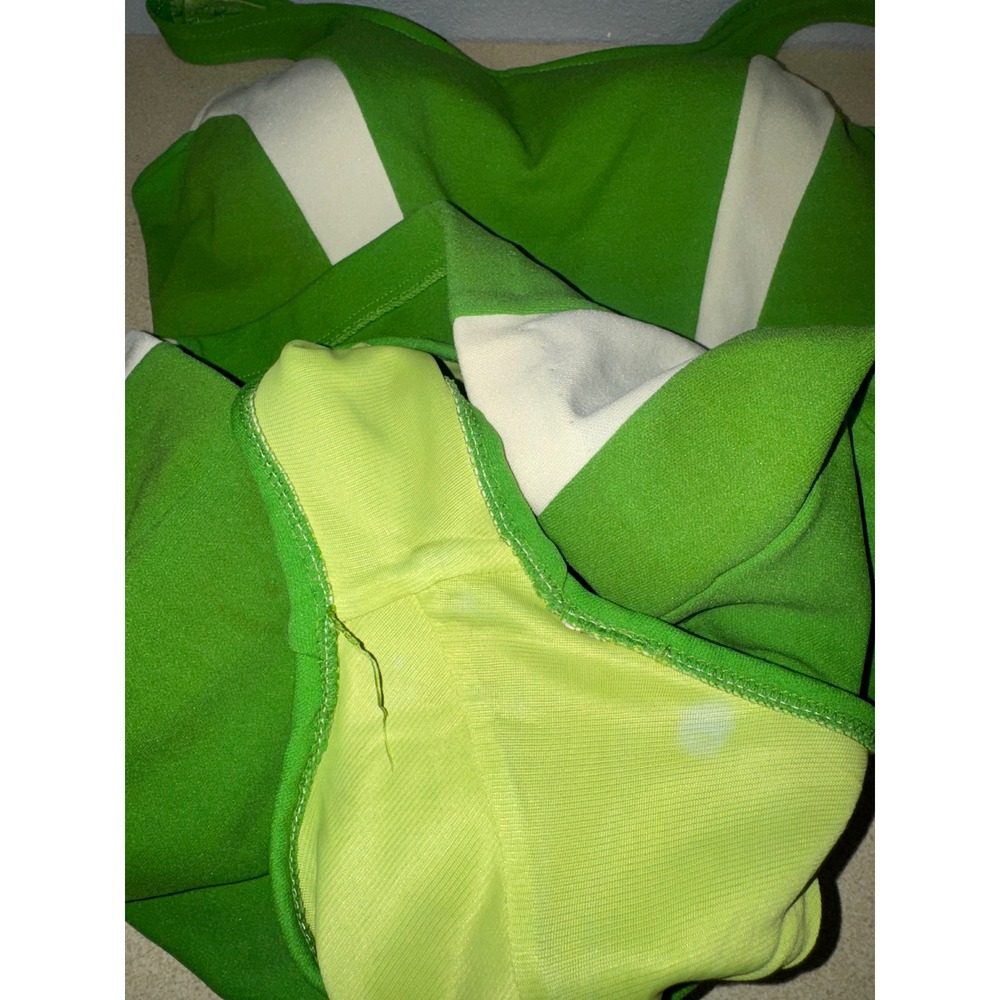 Green and White One-Piece Swim Suit - Picture 6 of 6